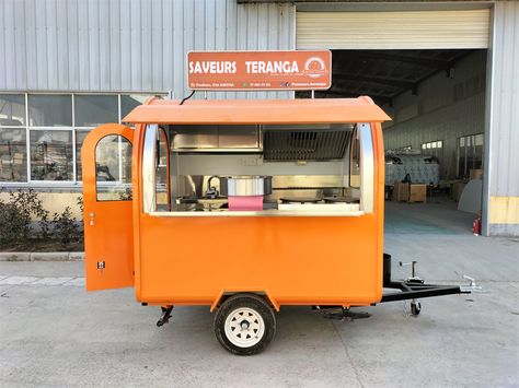 Food Trailer Design, Small Food Trailer, Mini Food Truck, Trailer Inspiration, Coffee And Ice Cream, Food Truck Trailer, Food Carts For Sale, Trailer Design, Beverage Cart