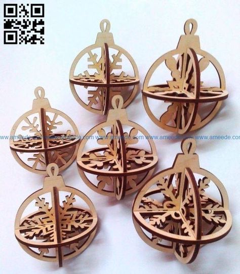 Christmas ball E0018023 file cdr and dxf free vector download for laser cut – Download Vector Longer Laser Engraver, Novogodisnji Ukrasi, Novogodišnji Ukrasi, Lézervágott Fa, Laser Cut Wood Jewelry, Christmas Styling, Wood Laser Ideas, Laser Cut Decor, Diy Laser Cut