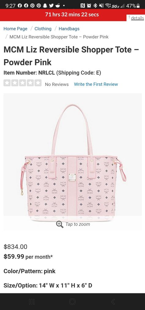 Pink Mcm Bag, Pink Mcm, Mcm Purse, Mcm Bag, Mcm Bags, Month Colors, Shopper Tote, Powder Pink, Louis Vuitton Damier