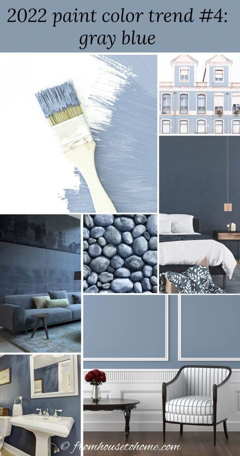 Popular Blue Paint Colors, Fall House Exterior, Funky Retro Bedroom, Berry Avenue Codes Clothes, Blue Grey Living Room, Paint Color Trends, Berry Avenue Codes, Most Popular Paint Colors, Bold Bohemian