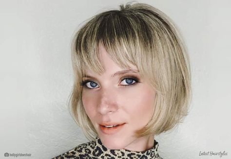 Need proof? Take a cue from these really fun layered looks! Choppy Bob With Bangs, Long Bob With Bangs, Layered Bob With Bangs, Short Bobs With Bangs, Choppy Bob Haircuts, Bangs Bob, Layered Bob Haircuts, Shaggy Haircuts, Bob Haircut With Bangs