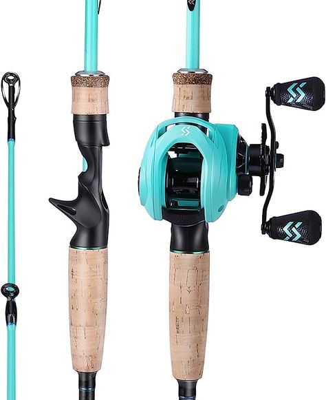 Sougayilang Fishing Rod and Reel Combo, 2-Piece M/MH Fishing Pole with Baitcasting Reel Set, Baitcaster Combo Fishing Rods And Reels, Bait And Tackle, Walleye Fishing, Fishing Rods, Rod And Reel, Fishing Pole, Fishing Line, Trout Fishing, Best Fishing