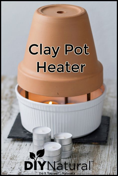 A clay pot heater is a simple and effective emergency heat source. Let's learn how to make them and what types of candles to use for minimal soot and ash. Emergency Heat Source, Clay Pot Heater, Homemade Heater, Candle Heater, Diy Heater, Emergency Candles, Emergency Preparedness Kit, Clay Planters, Emergency Preparation