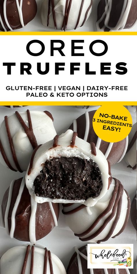 Gluten-free Vegan Oreo Truffles (with Paleo + Keto options) Gf Oreo Balls, Dairy Free Oreo Truffles, Healthy Oreo Balls, Gluten Free Oreo Truffles, Dairy Free Oreo Balls, Vegan Truffles Recipe, Gluten Free Oreo Balls, Dairy Free Cake Pops, Paleo Truffles