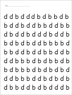 Inspired by Kindergarten: b and d Confusion B And D Confusion, Letter Reversal Activities, B And D, Letter Reversals, School Worksheets, Reading Intervention, Kindergarten Literacy, Beginning Of School, Learning Disabilities