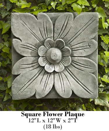 Garden Wall Plaque, Cement Statues, Sculpture Inspiration, Campania International, Flower Pattern Drawing, Brick Decor, Decorative Plaques, Stone Statue, Garden Plaques