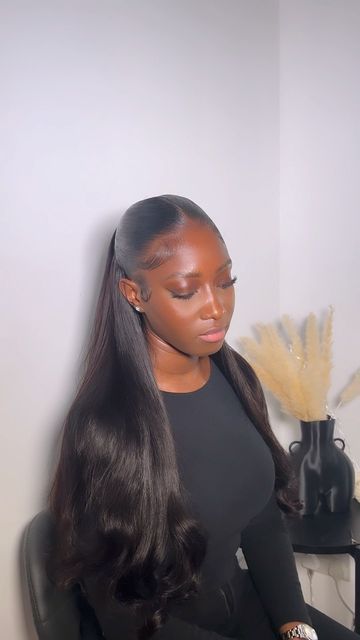 Twisted Hair, Sleek Ponytail Hairstyles, Prom Hair Down, Quick Weave Hairstyles, Protective Hairstyles Braids, Hair Ponytail Styles, Dope Hairstyles, Sleek Ponytail, Sleek Hairstyles