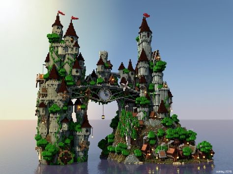 Clockwork Isle Minecraft Project Minecraft Kale, Amazing Minecraft Houses, Loose Sketches, Minecraft Cool, Construction Minecraft, Minecraft Building Ideas, Minecraft World, Minecraft Houses Blueprints, Minecraft Structures