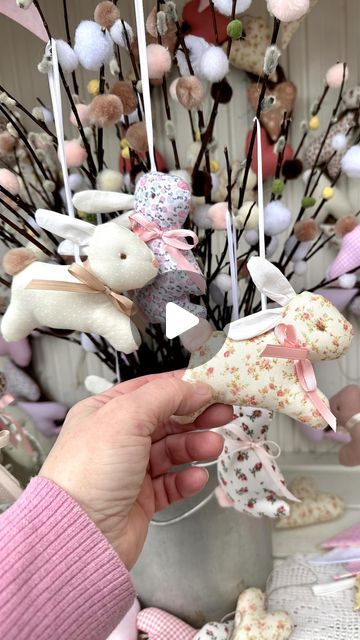 Sewing Plushies, Rabbit Sewing Pattern, 100k Views, Spring Decorations, Toy Maker, Rabbit Dolls, Fabric Toys, Sewing Toys, Story Highlights