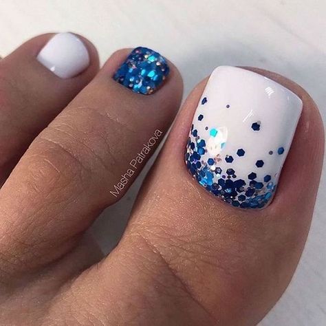 Feet Nail Design, Pedicure Designs Toenails, Pedicure Nail Designs, Gel Toe Nails, Toe Nail Color, Pretty Toe Nails, Cute Toe Nails, Summer Toe Nails, White Nail