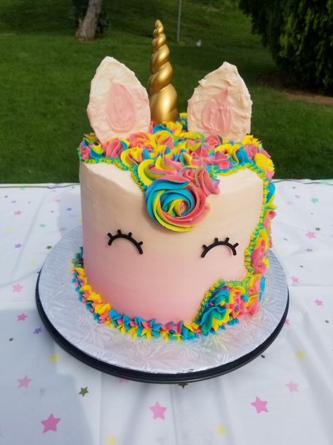 Birthday Cake Ideas Girl, Unicorn Number Cake, Girls Birthday Cakes, Old Birthday Cake, Bts Cake, 4th Birthday Cakes, Number Cake Toppers, Unicorn Birthday Cake, Pink Birthday Cakes