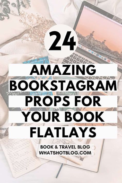 If you’re looking for bookstagram ideas then these 24 bookstagram props are a great place to start! These bookstagram photography props are mostly items you can already find in your own home. Props for bookstagram don’t have to be costly, they’re all around you! #whatshotblog #bookstagram #blogtips #bookblog Bookstagram Props Ideas, Start A Bookstagram, Bookstagram Flatlay Inspiration, Starting A Bookstagram, Bookstagram Caption Ideas, January Bookstagram, Bookstagram Editing, Bookstagram Reel Ideas, Bookstagram Ideas Posts