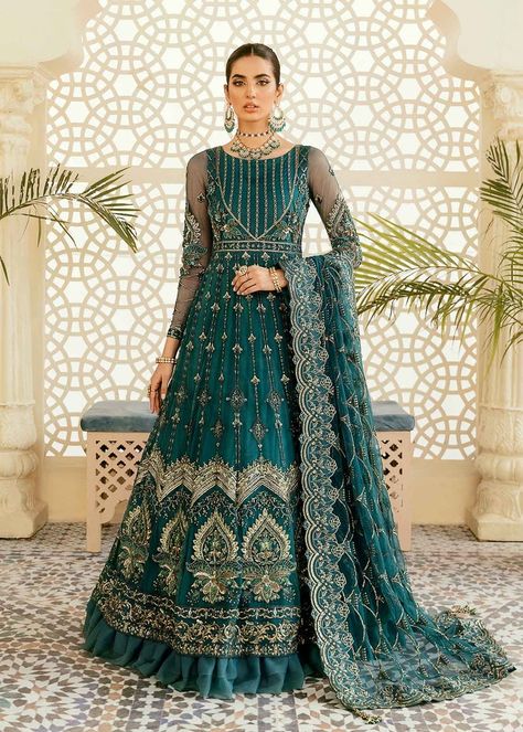 Frock Lehnga, Akbar Aslam, Wedding Dresses Pakistani, Dupatta Border, Pakistani Bridal Dress, Nikkah Dress, Pakistani Wedding Dress, Readymade Saree, Embroidered Dupatta