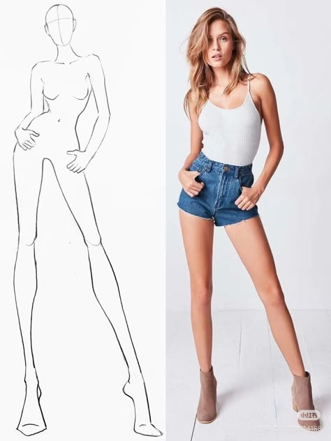 Fashion Figure Drawing Front And Back, Front Poses Drawing, Fashion Figure Illustration Models, Female Croquis Poses Models, Croquis Fashion Illustration Poses, Fashion Croquis Front And Back, Fashion Model Drawing, Croquis Fashion, Fashion Figure Templates