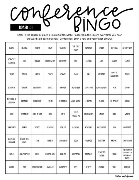 FREE General Conference Big Kid Bingo - General Conference Activity and Coloring Pages - Freebie - Free Printable Conference Activity Pages Lds Conference Bingo Free Printable, Lds Conference Bingo, General Conference Bingo 2023, General Conference Bingo Printables, Primary General Conference Ideas, Conference Bingo Printable, General Conference Printables Free, General Conference Bingo Free, General Conference Food Ideas