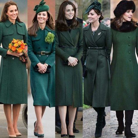 Kate Middleton Green Coat Outfit Winter, Gray Hair Women, Kate Middleton Style Outfits, Düşes Kate, Looks Kate Middleton, Royalty Fashion, Princess Katherine, Kate Middleton Outfits, Kate And Meghan