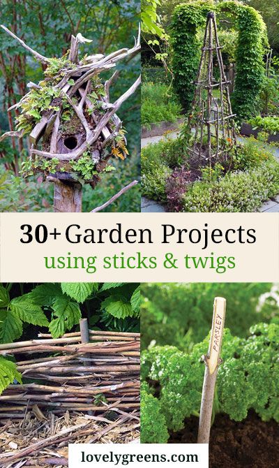 30+ Garden Projects using Sticks & Twigs Taman Diy, Artwork Diy, Jardim Diy, Garden Wallpaper, Garden Artwork, Creative Gardening, The Secret Garden, Plant Supports, Diy Garden Projects