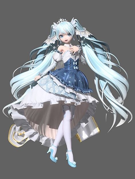 Snow Miku 2019 Project diva Future Tone DX She look so beautiful Miku Designs, Hatsune Miku Outfits, Hatsune Miku Project Diva, Snow Miku, Shojo Anime, Miku Cosplay, Project Diva, Snow Princess, Anime Figurines