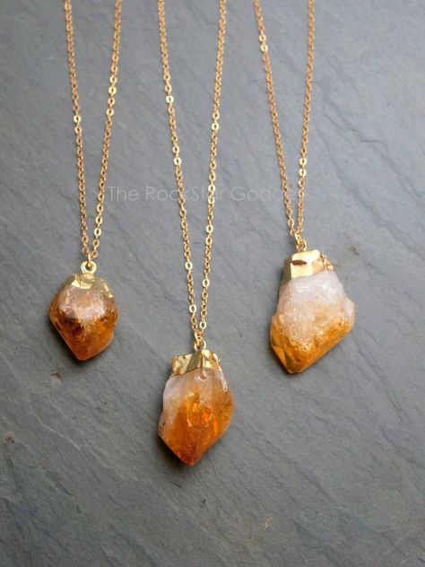 Citrine Necklace Raw Citrine Citrine by TheRockStarGoddess Raw Citrine Necklace, Citrine Crystal Necklace, Goddess Gifts, Raw Citrine, Manifest Wealth, Wealth And Prosperity, Manifesting Wealth, Citrine Jewelry, Raw Crystal Necklace