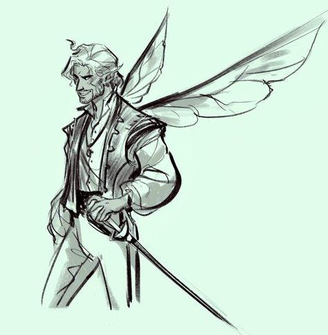 Male Fairy Aesthetic, Male Faerie Art, Male Fairies, Man Fairy, Sun Fairy, Npc Ideas, Male Fairy, Fairy Boy, Fairy Drawings