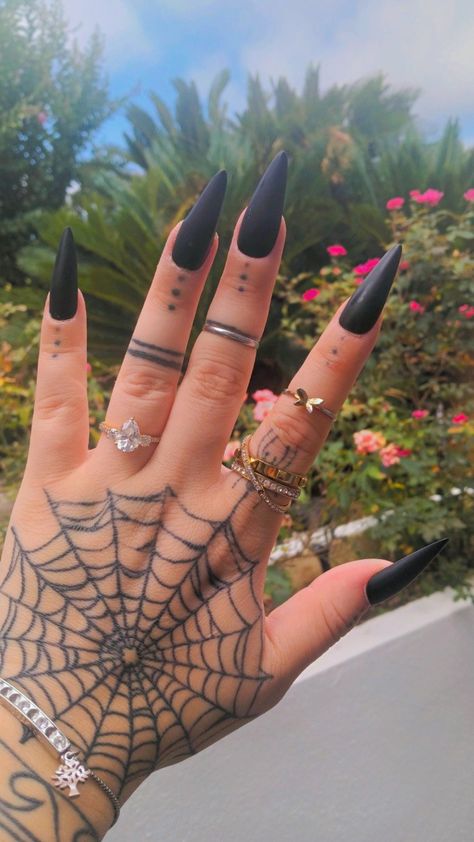 Gold, tattoos, goth, alt. Finger And Knuckle Tattoos, Spooky Hand Tattoos For Women, Gothic Finger Tattoos, Spooky Hand Tattoos, Goth Hand Tattoos, Sharpie Drawings, Spooky Nails, Knuckle Tattoos, Scorpio Tattoo