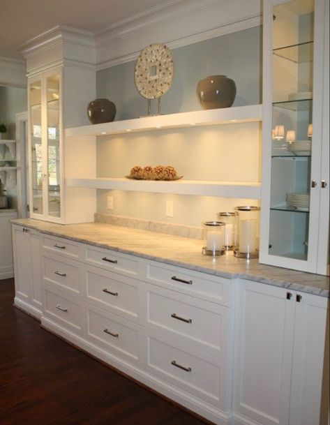 Tall Kitchen Storage, Dining Room Buffet Decor, Dining Room Built Ins, Dining Room Built In, Dining Room Cabinet, Closet Built Ins, Dining Room Remodel, Built In Cupboards, Dining Room Buffet