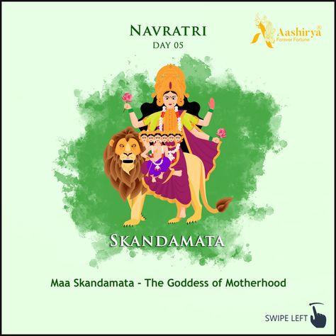 Day 5 Navratri Goddess, Navaratri Wishes Day 1, Day 5 Navratri, Skandamata Devi, Goddess Skandamata, Navaratri Wishes, Maa Skandamata, Goddess Of Motherhood, Navratri Devi