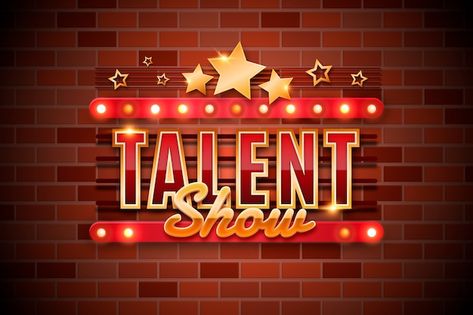 Talent Show Background, Tv Show Background, Show Background, Background Tv, Realistic Background, Tv Background, Talent Show, Backgrounds Free, Vector Photo