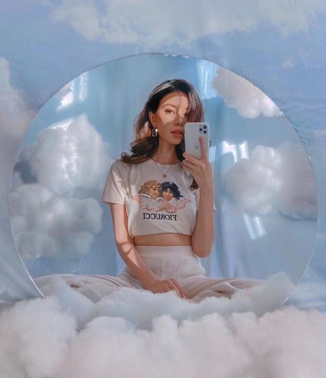 Tara Milk Tea, Creative Photoshoot Ideas, Fun Photoshoot, Foto Poses, Photoshoot Concept, In The Clouds, Creative Portraits, Birthday Photoshoot, Selfie Poses