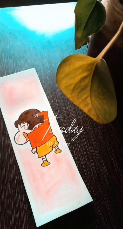 Shinchan bookmark 🔖 Doraemon Bookmark, Shinchan Bookmarks, Shinchan Drawing, Cartoon Bookmarks, Easy Cartoon Characters, Bookmarks Diy, Handmade Bookmarks Diy, Journal Inspiration Writing, Teddy Bear Wallpaper