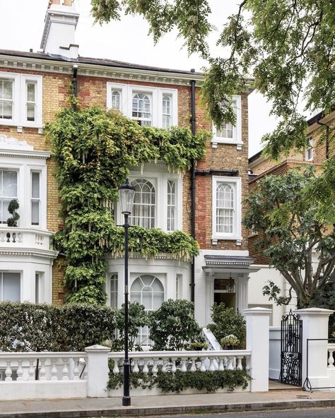 I can only dream of owning one of these majestic houses in Kensington, especially this one with its white wisteria and pretty yellow roses.… Majestic Houses, Uk Architecture, Pen Portrait, Townhouse Exterior, London Houses, White Wisteria, London Living, Row Houses, London Townhouse