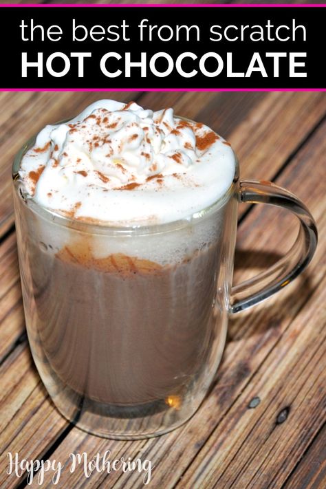 Easy Hot Cocoa Recipe, Best Homemade Hot Chocolate, Creamy Hot Chocolate Recipe, Healthy Cocoa, Mug Of Hot Chocolate, Best Hot Chocolate Recipes, Hot Chocolate Recipe Homemade, Cocoa Powder Recipes, Chocolate Recipes Homemade