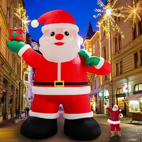 Christmas decor Xmas Party Decorations, Blow Up Christmas Decorations, Blow Up Santa, Outdoor Santa, Outdoor Christmas Decorations Lights, Inflatable Christmas Decorations Outdoor, Neighborhood Friends, Christmas Cartoon Characters, Inflatable Christmas Decorations