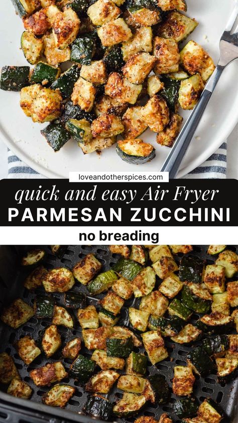 Quick Side Dishes For Dinner Healthy, Keto Air Fryer Side Dishes, Healthy Side Dishes Meal Prep, Keto Zucchini Recipes Side, Keto Dinner Recipes Easy Air Fryer, Vegetable Recipes Low Carb, Air Fryer Zucchini And Mushrooms, Parmasean Zucchini Air Fryer, Healthy Veggie Sides Low Carb