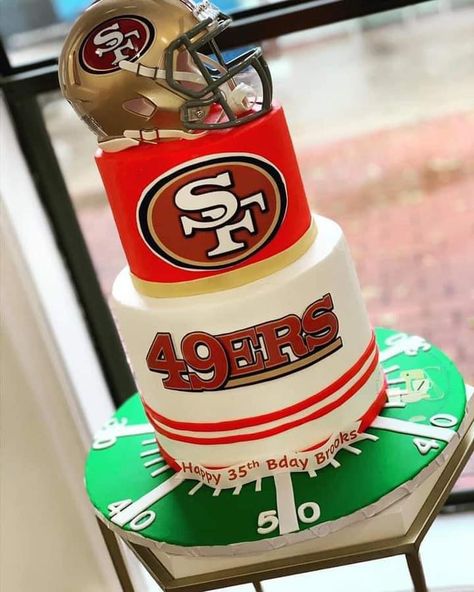 49ers Party, 49ers Cake, Cake Art, Cake Ideas, Cake Designs, Super Bowl, Birthday Parties, Party Ideas, Birthday Party