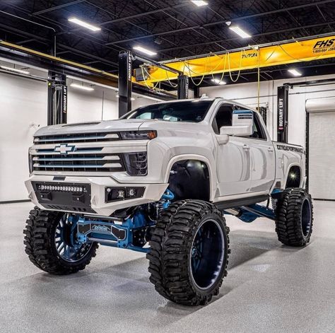 White Truck, Chevy, Garage, Trucks, White