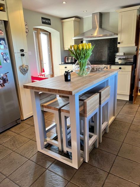 The Hebden Made to Measure Kitchen Island - Etsy Canada#PullOutTableForSmallKitchens #FunctionalKitchenFurniture #ModernFurnitureStyles #DIYIslandDesigns #SmallKitchenOrganization Moveable Kitchen Island, Apartment Kitchen Island, Narrow Kitchen Island, Small Kitchen Island Ideas, Island Table, Small Kitchen Island, Kitchen Island Table, Kitchen Island With Seating, Diy Kitchen Island