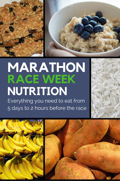 Marathon day is getting closer! Time to start thinking about what to eat before the race. We have our pre race meal set, but what about the rest of the week? This article gives ideas of exactly what you should eat (with an actual list of foods to eat!) during the week leading up to and morning of the Marathon. Marathon Food, Marathon Nutrition, Runner Diet, Marathon Prep, Running Diet, Running Food, Running Nutrition, Marathon Tips, List Of Foods