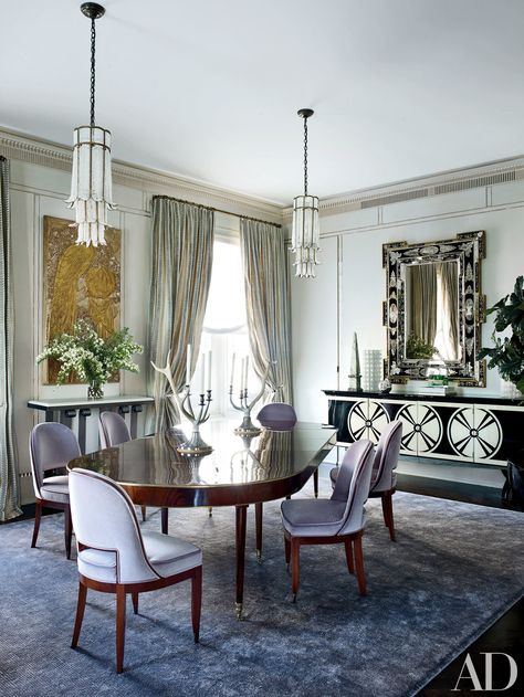 Dining Room Decor – Before and After Dining Room Design Photos | Architectural Digest Salon Art Deco, Interior Art Deco, Arte Art Deco, Art Deco Room, Art Deco Living, Art Deco Dining Room, Design Art Nouveau, Art Deco Living Room, Style Salon