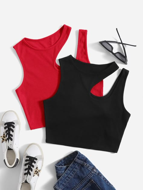 Skirts Shein, Nike Shoes Women Fashion, Cute Lazy Outfits, Women Tank Tops, Night Wear, Asymmetrical Tops, Really Cute Outfits, Mode Streetwear, Women's Tops