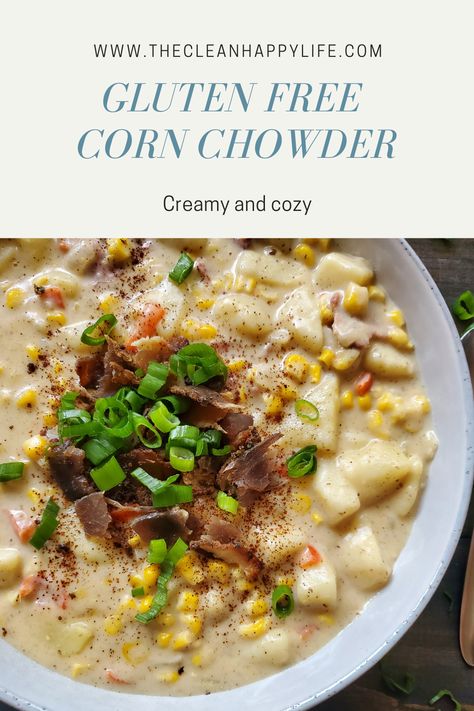 Low Fodmap Corn Chowder, Keto Corn Chowder, Gluten Free Chicken Corn Chowder, Gluten Free Chowder, Gluten Free Crock Pot Soup, Gluten Free Corn Chowder Recipe, Gluten Free Corn Chowder, Sweetcorn Chowder, Creamy Corn Chowder