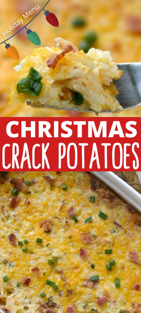 Casserole Potatoes, Bacon Potato Casserole, Loaded Potato Casserole, Thanksgiving Potatoes, Christmas Potatoes, Christmas Casserole, Loaded Baked Potato Casserole, Breakfast Potato Casserole, Vegetable Casserole Recipes