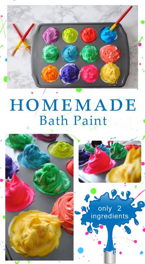 Shaving Cream Painting, Bath Paint, Paint Recipe, Finger Paints, When All Else Fails, Homemade Bath, Smart Tiles, Bath Time Fun, Toddler Snacks