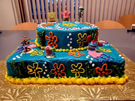 Spongebob Sheet Cake Birthday, Spongebob 21st Birthday Cake, Spongebob 21st Birthday Party, Spongebob Birthday Cake Ideas, Spongebob 16th Birthday Cake, Spongebob Sheet Cake, Spongebob Girl Birthday, Spongebob Birthday Cakes, 21st Themes