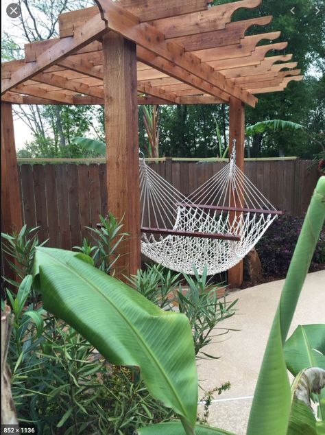 Hammock Ideas, Corner Pergola, Outdoors Ideas, Pergola Diy, Backyard Hammock, Relaxing Summer, Pergola Swing, Pergola Ideas, Pergola Attached To House