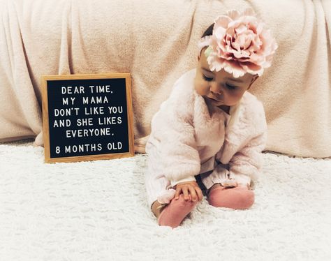 Two Month Milestone Picture, 10 Month Old Milestones Photo Ideas, Baby Girl Milestone Ideas, 7 Month Milestone Pictures, 8 Months Baby Photography, 8 Month Baby Photoshoot, 3 Month Old Baby Pictures, Baby Holiday Photos, Baby Messages