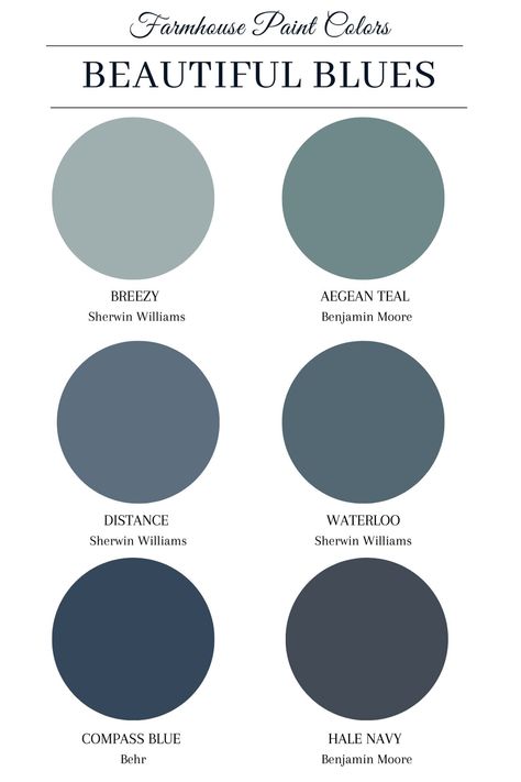 Paint Color Trends for 2021 #paintcolors #farmhousepaintcolors #farmhousepaint #farmhousepaintideas #farmhousewhitepaints #whitepaintcolors #blackpaintcolors #paintcolortrends Nautical Blue Paint Colors, Boys Paint Colors Bedroom, Farmhouse Blue Paint, Dusty Blue Paint, Blue Bedroom Paint, Gray Paint Colors, Color Flow, Bathroom Addition, Mill House