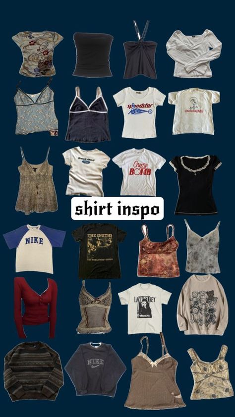 Thrift Store Clothes Aesthetic, Thrift Shirts, Thrifting Outfits Ideas, Thrift Y2k, Thrifting Aesthetic, Y2k Shirts, Thrifted Fashion, Thrift Store Outfits, Thrift Inspo