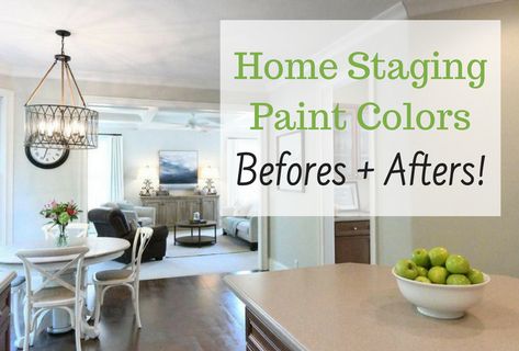 Home Staging Paint Colors - Befores & Afters - The Decorologist Home Staging Paint Colors, Staging Paint Colors, Stage House For Sale, Shabby Chic Banners, The 5 Senses, Staging Ideas, Home Staging Tips, Front Yards, 5 Senses