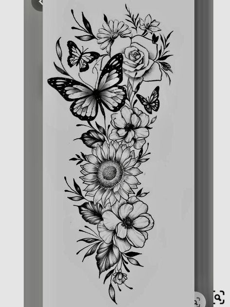 Tropisches Tattoo, Tattoo Avant Bras, Forearm Cover Up Tattoos, Unique Half Sleeve Tattoos, Tato Paha, Arm Sleeve Tattoos For Women, Unique Butterfly Tattoos, Floral Thigh Tattoos, Tattoos To Cover Scars